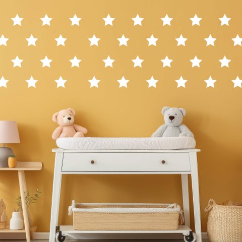 Kit 90 Adesivos Estrela 7cmx6,6cm Decoração Infantil Quarto
