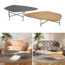 Ver imagem 6 de Kit 2 Mesas de Centro Formato Orgânico Capri