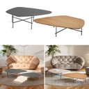 Ver imagem 5 de Kit 2 Mesas de Centro Formato Orgânico Capri