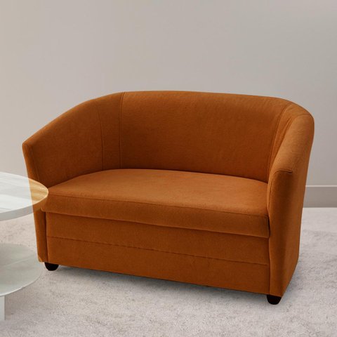 Sofá Namoradeira Mari Boucle Terracota Estofama