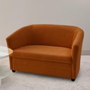 Ver imagem 1 de Sofá Namoradeira Mari Boucle Terracota Estofama