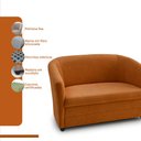 Ver imagem 4 de Sofá Namoradeira Mari Boucle Terracota Estofama