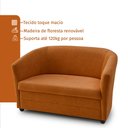 Ver imagem 5 de Sofá Namoradeira Mari Boucle Terracota Estofama
