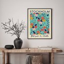 Ver imagem 2 de Quadro Poster Flores e Plantas - Estocolmo 24x18cm:madeira Preta