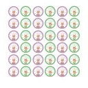 Ver imagem 1 de Kit 100 Adesivos Etiquetas Chá Revelação Ursinho Menino e Menino Bolinha