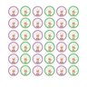 Kit 100 Adesivos Etiquetas Chá Revelação Ursinho Menino e Menino Bolinha - 1
