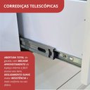 Ver mais imagens de Cômoda Multifuncional 8 Gavetas com Nicho e Rodízios em Gel Branco Carol