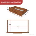 Ver imagem 6 de Cômoda Multifuncional 8 Gavetas com Nicho e Rodízios em Gel Branco Carol