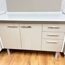 Ver imagem 4 de Tampo Mármore Sintético 120CMX53CM para Balcão de Cozinha Branco/Gelo