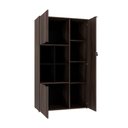 Ver imagem 3 de Armário Alto com Nicho e 03 Portas 161,5x90x42cm Wlan90 Nogal - Preto