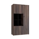 Ver imagem 1 de Armário Alto com Nicho e 03 Portas 161,5x90x42cm Wlan90 Nogal - Preto