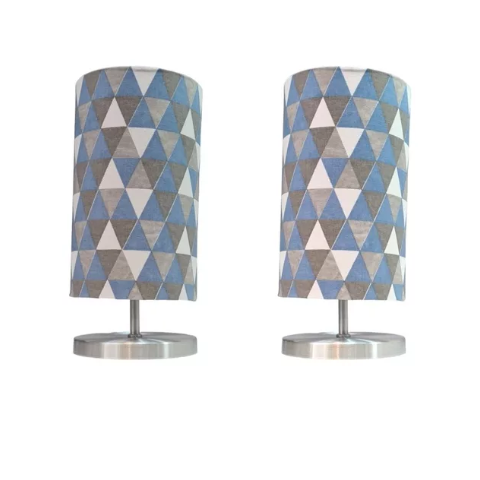 Kit 2 Abajur Eco Cilindrico Quarto Cúpula Geométrico Cores