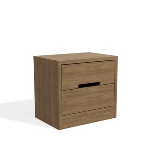 Mesa de Cabeceira 54cm 02 Gavetas S822 Kappesberg - Nogueira
