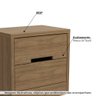 Mesa de Cabeceira 54cm 02 Gavetas S822 Kappesberg - Nogueira - 2