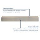 Ver imagem 6 de Aparador Suspenso 100% MDF 3 Gavetas 180cm Apolo Branco/Off White
