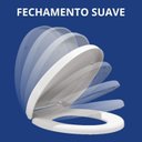 Ver imagem 7 de Assento Sanitário Quadra Premium Termofixo Soft Close Click Slim Gelo 17 Astra Branco