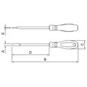Ver imagem 2 de Chave de Fenda Ponta Chata em Aço Cromo Vanádio 5x250 Mm (3/16x10) Tramontina Pro Tramontina