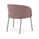 Ver imagem 2 de Poltrona Atena Base Fixa Pés em Metal Cinza Zari Decor: Veludo Rosa Chá