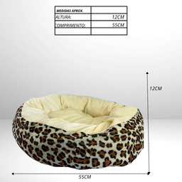 Cama Cachorro Gato Ninho Nuvem Caminha Macia Redonda 55x55cm Marrom - 6