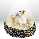 Ver imagem 4 de Cama Cachorro Gato Ninho Nuvem Caminha Macia Redonda 55x55cm Marrom