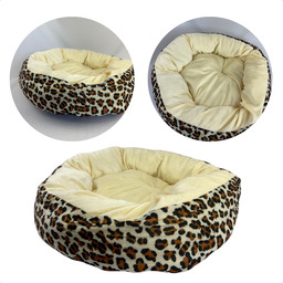 Cama Cachorro Gato Ninho Nuvem Caminha Macia Redonda 55x55cm Marrom - 3