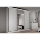 Ver imagem 1 de Guarda Roupa Casal 3 Portas (1 C/ Espelho) e 8 Gavetas Toulon/sonetto Plus Branco - Novo Horizonte