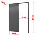 Ver imagem 4 de Porta de Correr Suspensa Lambril Dir L.25 Cinza 210x90 Brimak