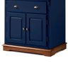 Balcão Buffet 2 Portas 1 Gavetas Manchester 2000 Linz Móveis - Azul Petróleo/Imbuia - 3