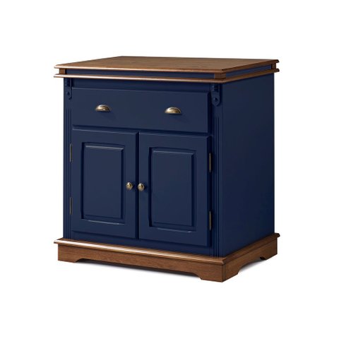 Balcão Buffet 2 Portas 1 Gavetas Manchester 2000 Linz Móveis - Azul Petróleo/Imbuia