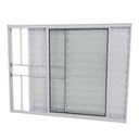 Ver imagem 2 de Janela Veneziana de Alumínio 3 Folhas 100 x 80cm com Grade Linha Modular Branco Esquadrias Bergamo