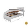 Cama Solteiro com Baú Embutido e Colchão Solteiro D20 Larissa Framar Mdf/mdp - 4