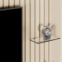 Ver imagem 5 de Estante para Tv com Led até 60 Polegadas Ripado com Rodízio 3 Gavetas Absoluto