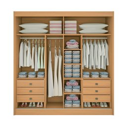 Guarda-roupa Casal 2 Portas 6 Gavetas 100% Mdf Coliseu Ripado - 7