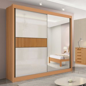 Guarda-roupa Casal 2 Portas 6 Gavetas 100% Mdf Coliseu Ripado