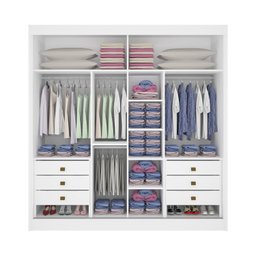 Guarda-roupa Casal 2 Portas 6 Gavetas 100% Mdf Coliseu Ripado - 5