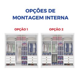 Guarda-roupa Casal 2 Portas 6 Gavetas 100% Mdf Coliseu Ripado - 4