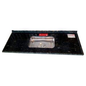 Pia de Cozinha Granito  Ubatuba 140cm Standard Cuba Simples L.A. Pias e Granitos