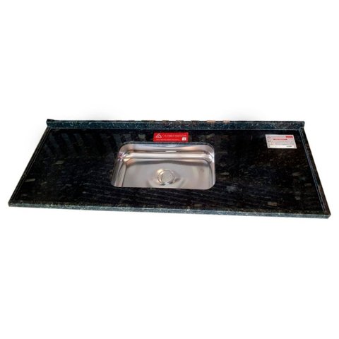 Pia de Cozinha Granito Ubatuba 140cm Standard Cuba Simples L.a. Pias e Granitos