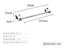 Ver imagem 3 de Toalheiro 20 Cm Inox - Kromus Qd0404-20