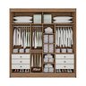 Guarda-roupa Casal 2 Portas 6 Gavetas 100% Mdf Coliseu Ripado - 7
