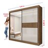 Guarda-roupa Casal 2 Portas 6 Gavetas 100% Mdf Coliseu Ripado - 11
