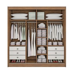 Guarda-roupa Casal 2 Portas 6 Gavetas 100% Mdf Coliseu Ripado - 5