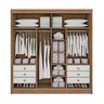 Guarda-roupa Casal 2 Portas 6 Gavetas 100% Mdf Coliseu Ripado - 5