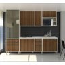 Cozinha Completa Modulada 6 Peças, Paneleiro Vidro Reflecta, Armários e Balcões Linea Luciane Móveis - 2