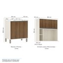 Ver imagem 6 de Cozinha Completa Modulada 6 Peças, Paneleiro Vidro Reflecta, Armários e Balcões Linea Luciane Móveis