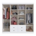 Ver imagem 3 de Guarda-roupa Casal 8 Portas 4 Gavetas Florença