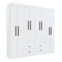 Ver imagem 1 de Guarda-roupa Casal 8 Portas 4 Gavetas Florença