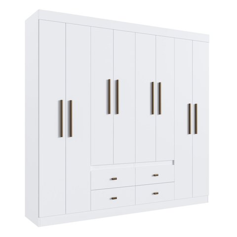 Guarda-roupa Casal 8 Portas 4 Gavetas Florença