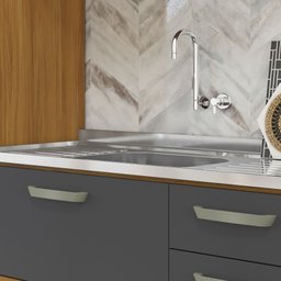 Balcão de Cozinha 2 Portas 3 Gavetas 120cm Princesa 100% Mdf - 9