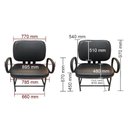 Ver imagem 4 de Cadeira Po Plus Size Reforçada 3 Laminas C/ Apoio de Braço Suporta até 250 Kg Preta